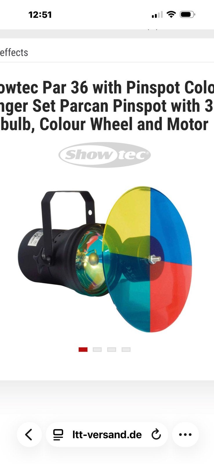Disco lamp par 36 pin spot, Minder dan 40 cm, Nieuw, Minder dan 35 cm, Minder dan 20 cm