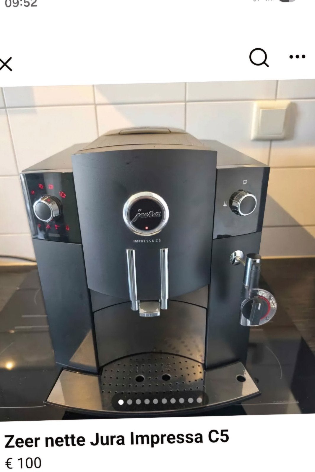 Jura Impressa C5 Koffiemachine - Zeer netjes, Stoompijpje, Espresso apparaat, Zo goed als nieuw, 4 tot 10 kopjes
