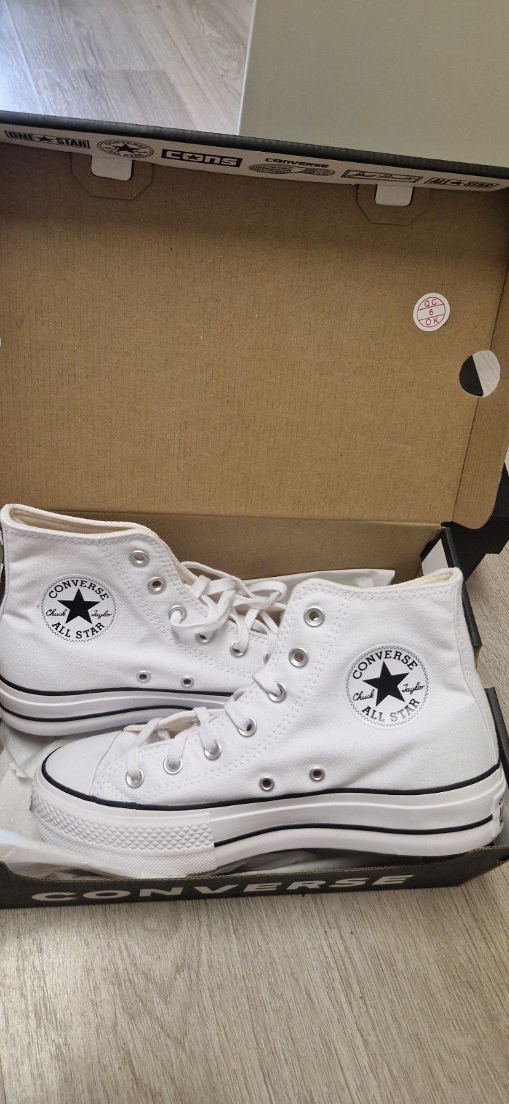 Nieuwe Converse All Star CTAS Lift Hi White Maat 38, Wit, Nieuw, Converse, Ophalen of Verzenden