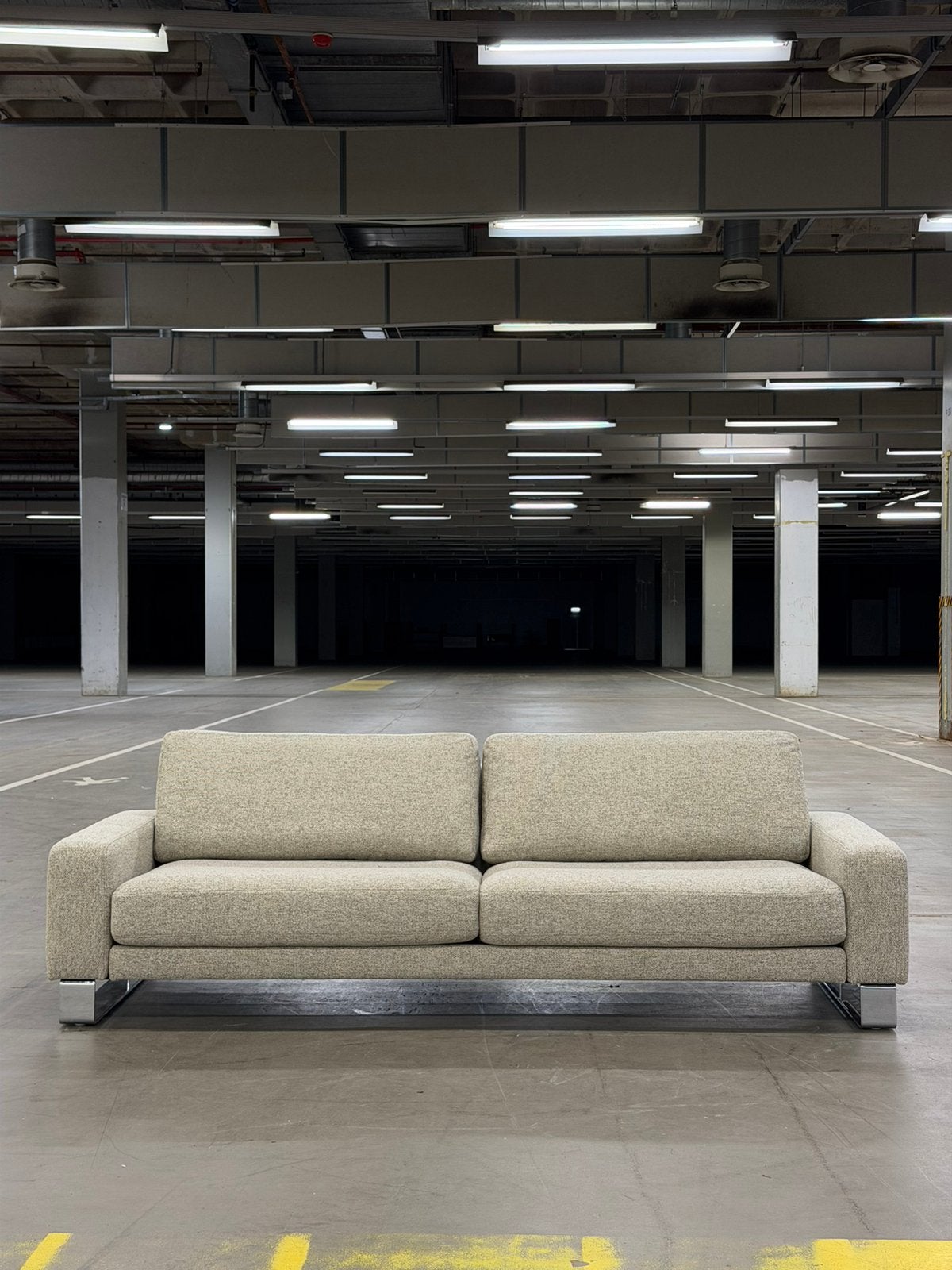 Rolf Benz Ego Bank | Shitake | NIEUWSTAAT + Garantie, Metaal, Driepersoons, 75 tot 100 cm, Ophalen of Verzenden