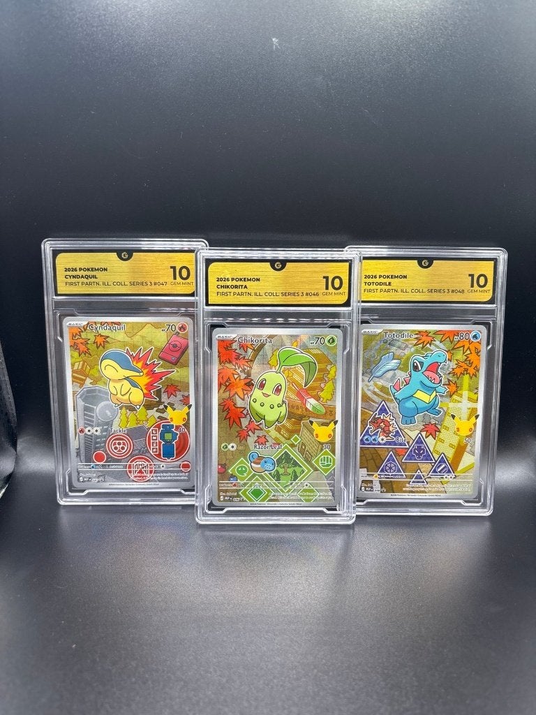 3 First Partner Serie Cyndaquil/Chikorita/Totodile, Hobby en Vrije tijd, Ophalen of Verzenden, Zo goed als nieuw