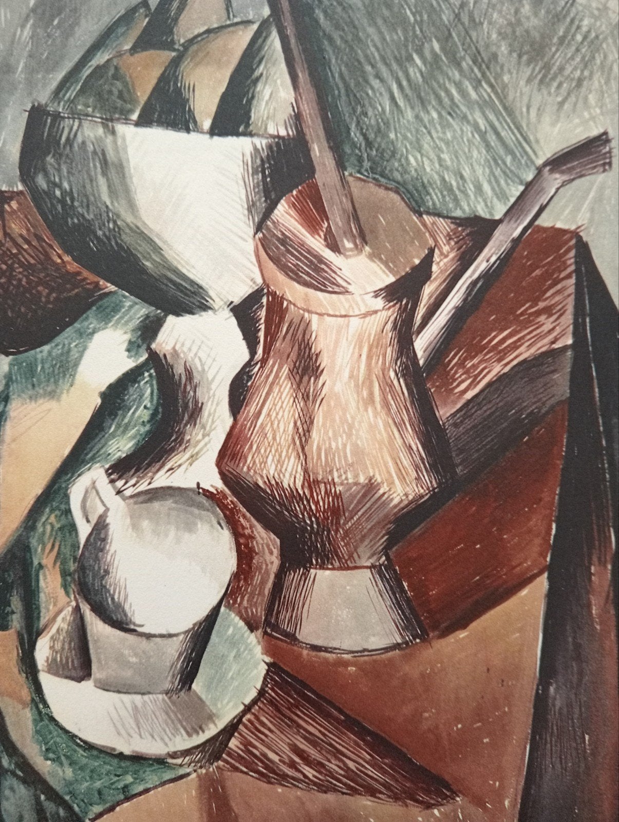 Pablo Picasso prent Kubisme Stilleven, Ophalen of Verzenden, 1960 tot 1980, Gebruikt, Overige onderwerpen