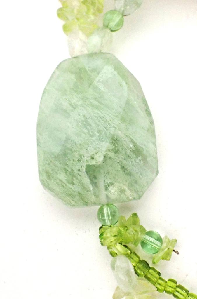 Halfedelstenen collier, Verzenden, Zo goed als nieuw, Steen of Mineraal, Met edelsteen