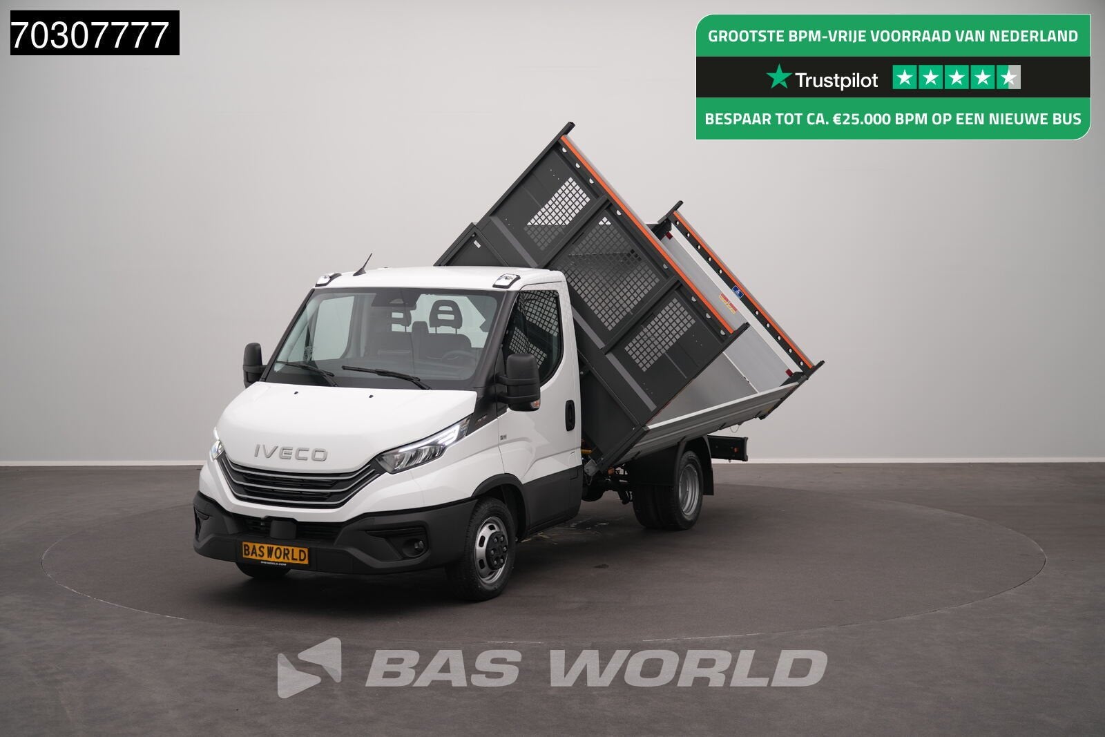 Iveco Daily 35C18 3.0L Driezijdige Kipper Dubbellucht 180PK, Multifunctioneel stuurwiel, Stof, Euro 6, 4 cilinders