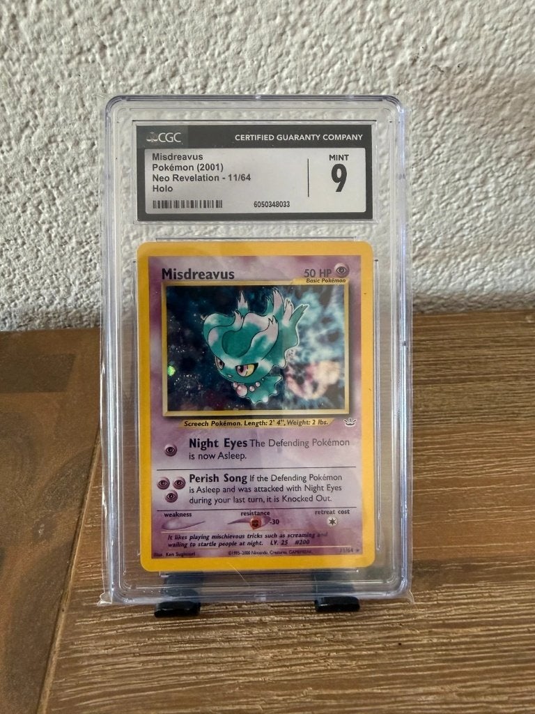 Pokémon | Misdreavus | CGC 9 | 11/64, Ophalen of Verzenden, Zo goed als nieuw