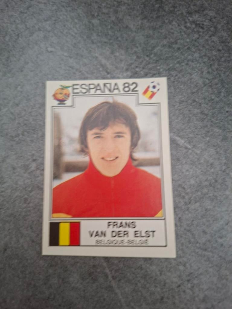 Panini sticker WK 82 Espana. Frans van der Elst België., Verzenden, Zo goed als nieuw, Sticker