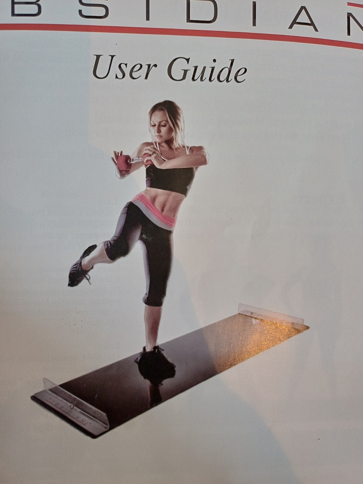 schaats Obsidian Slide Board - Fitness Mat voor Thuis Workou, Sport en Fitness, Ophalen of Verzenden, Gebruikt, Benen, Overige typen