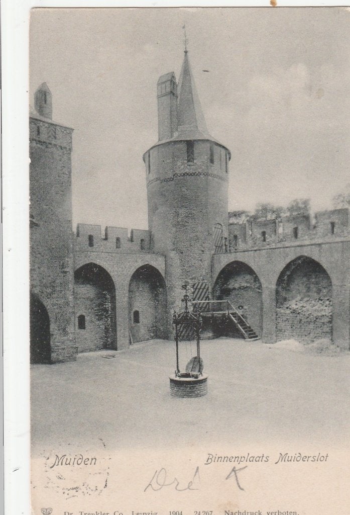 muiden- muiderslot 1904, Verzamelen, Ansichtkaarten | Nederland, Ophalen of Verzenden, Voor 1920, Noord-Holland