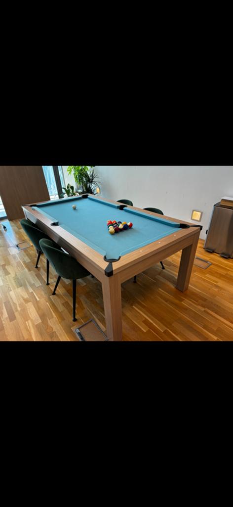 Biljarttafel / pooltafel / eettafel / vergadertafel, Ophalen, Zo goed als nieuw, Keu of Ballen