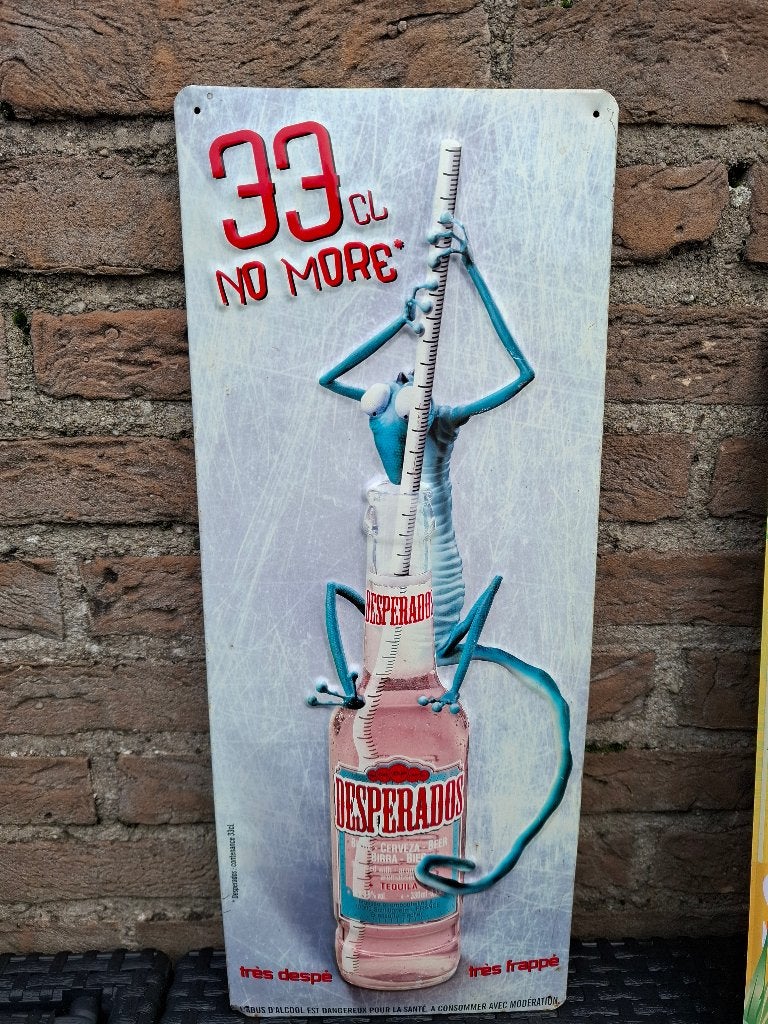Reclamebord Desperados Cerveza, Verzamelen, Ophalen of Verzenden, Nieuw, Reclamebord, Plaat of Schild, Overige merken
