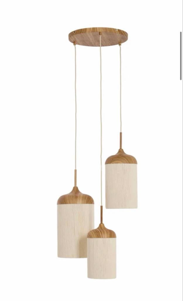 Light & Living hanglamp DANIALO Ø35x32 cm, Huis en Inrichting, Lampen | Hanglampen, Japandi, Nieuw, Ophalen of Verzenden, Stof