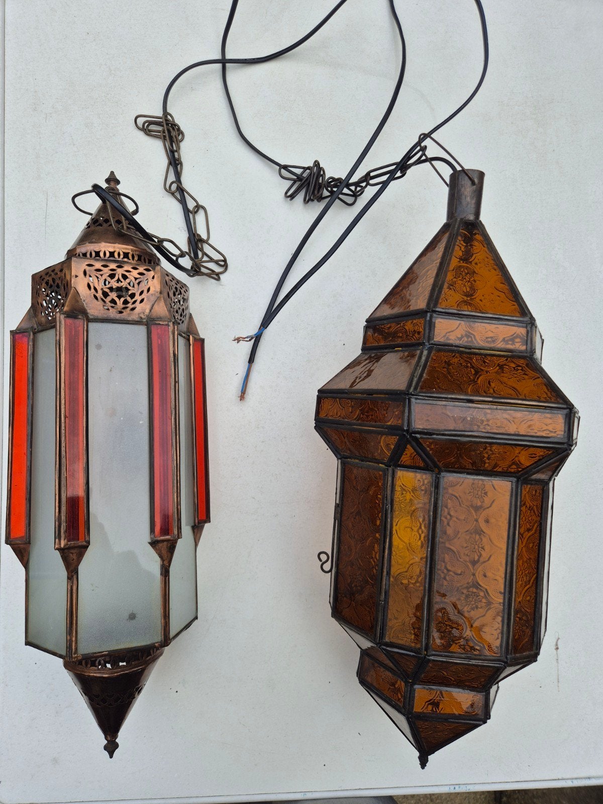 2 Marokkaanse lampen van Danny Cactus, Ophalen, Gebruikt, Glas