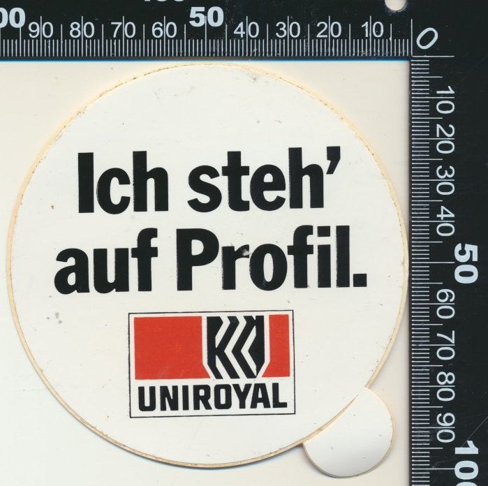 Sticker: Uniroyal - Ich steh auf profil, Ophalen of Verzenden, Zo goed als nieuw, Auto of Motor