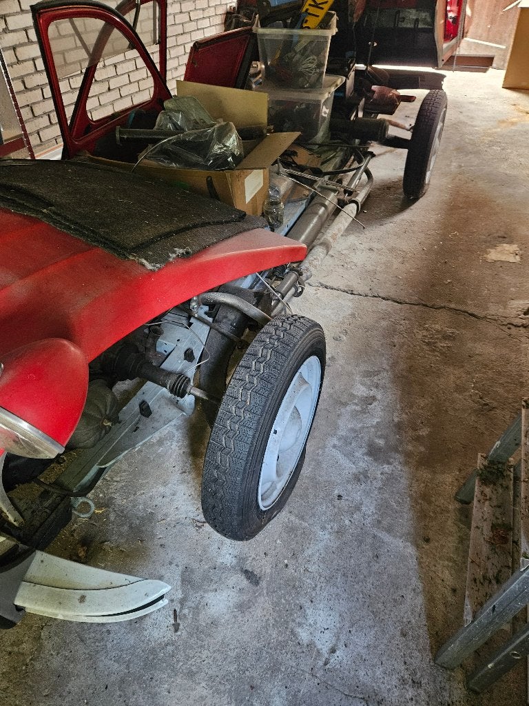 Citroën 2CV Spec 1986 Rood, Auto's, Voorwielaandrijving, 602 cc, Origineel Nederlands, 400 kg