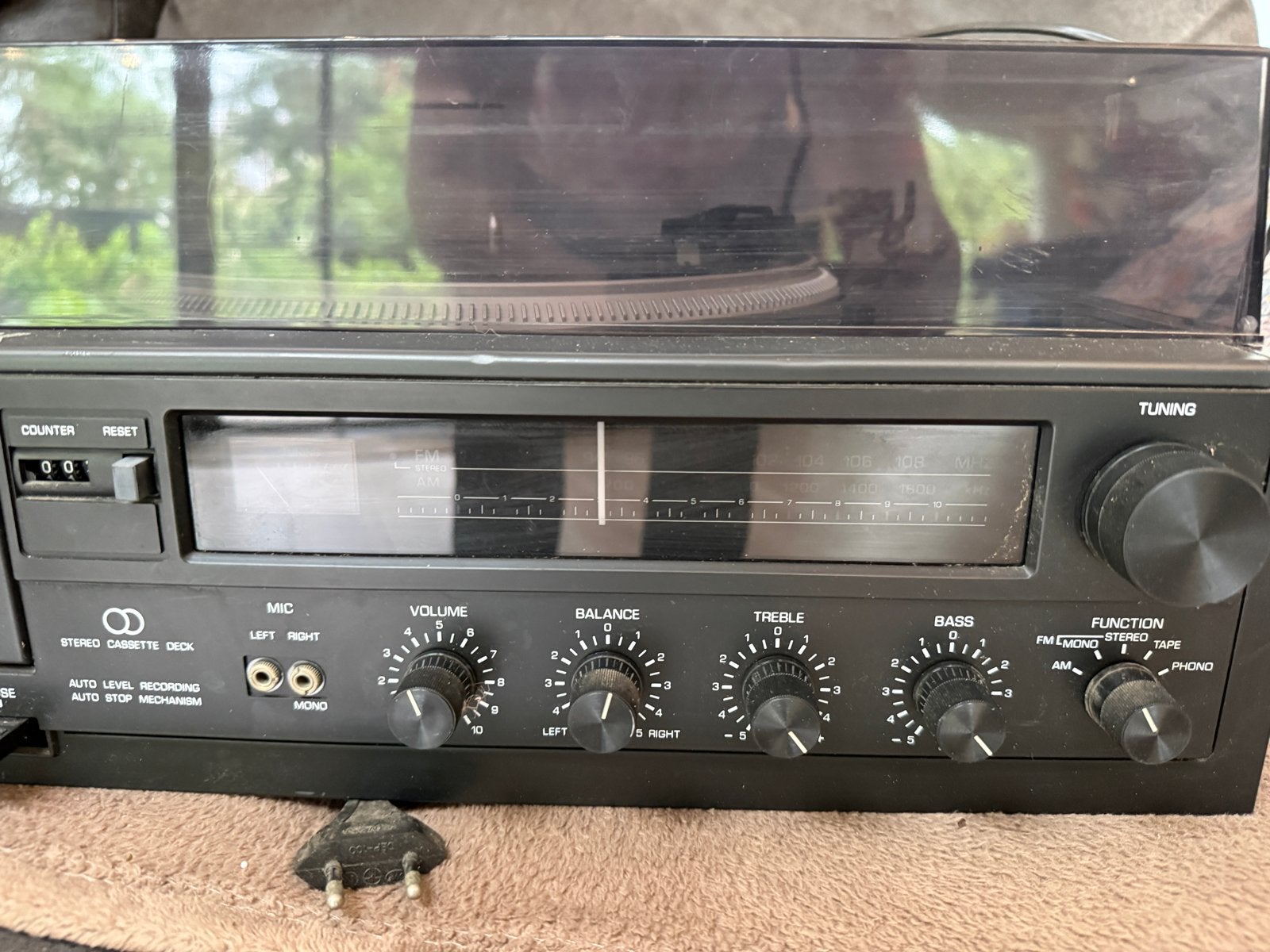 Telethon Stereo Black platenspeler met cassette en radio, Ophalen, Gebruikt, Cassettedeck, Overige merken