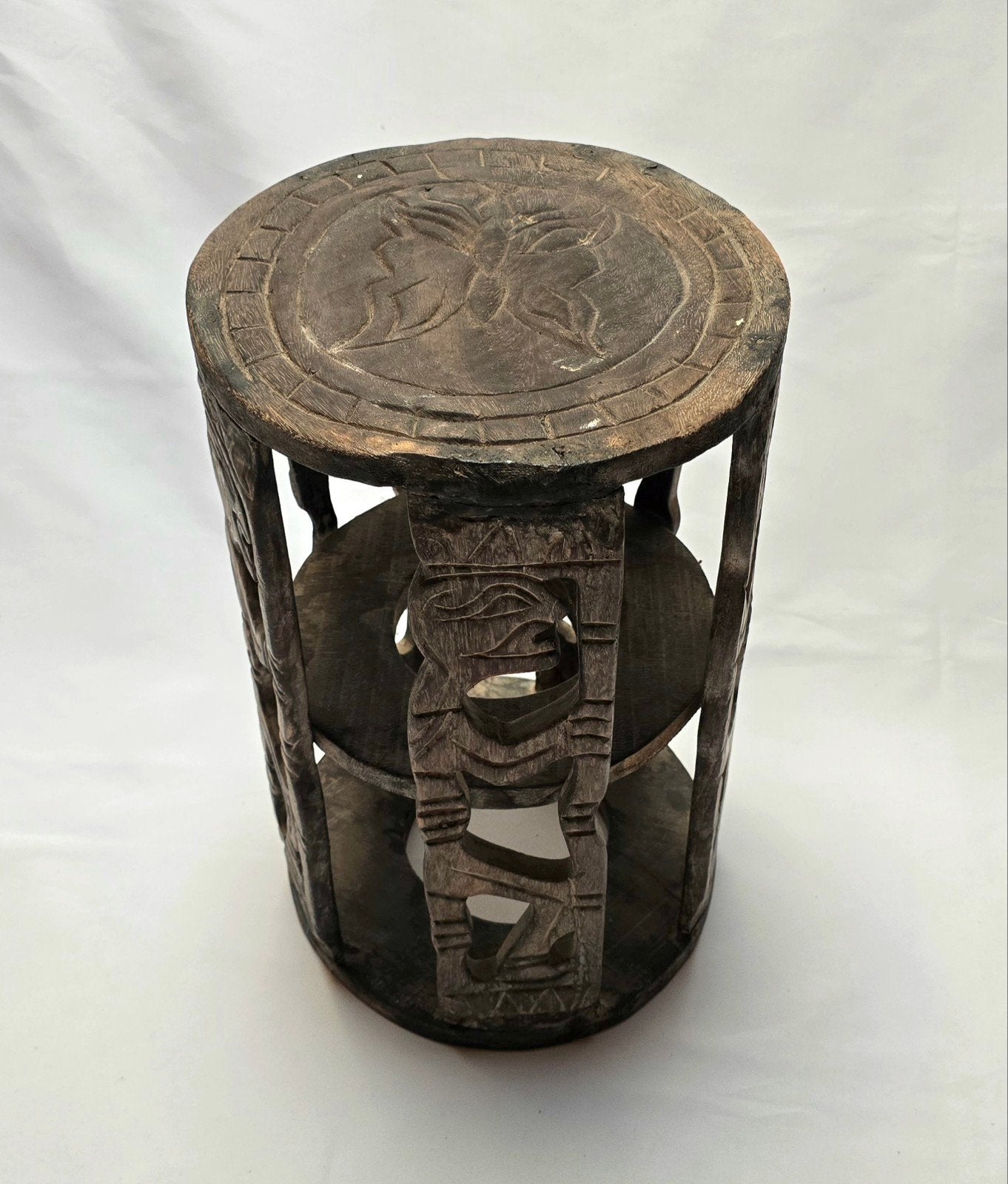 Authentiek Vintage Afrikaanse Kruk, Dogon, Ophalen of Verzenden
