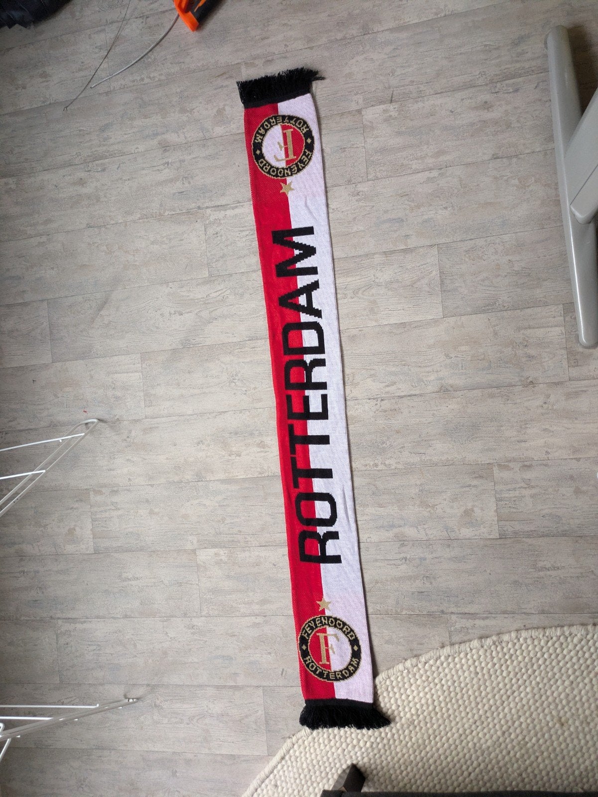 Feyenoord sjaal - Rood/Wit - Rotterdam, Ophalen of Verzenden, Zo goed als nieuw, Clubaccessoires