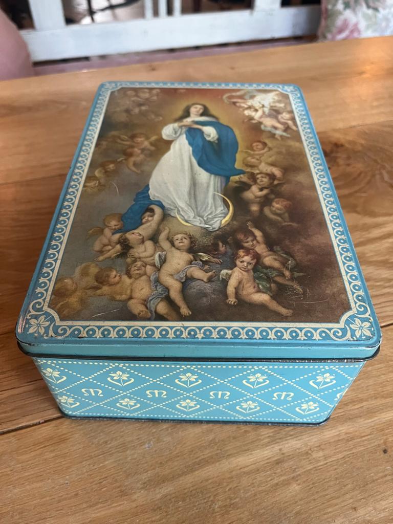 Kerst antiek religieus blik, Antiek en Kunst, Ophalen of Verzenden