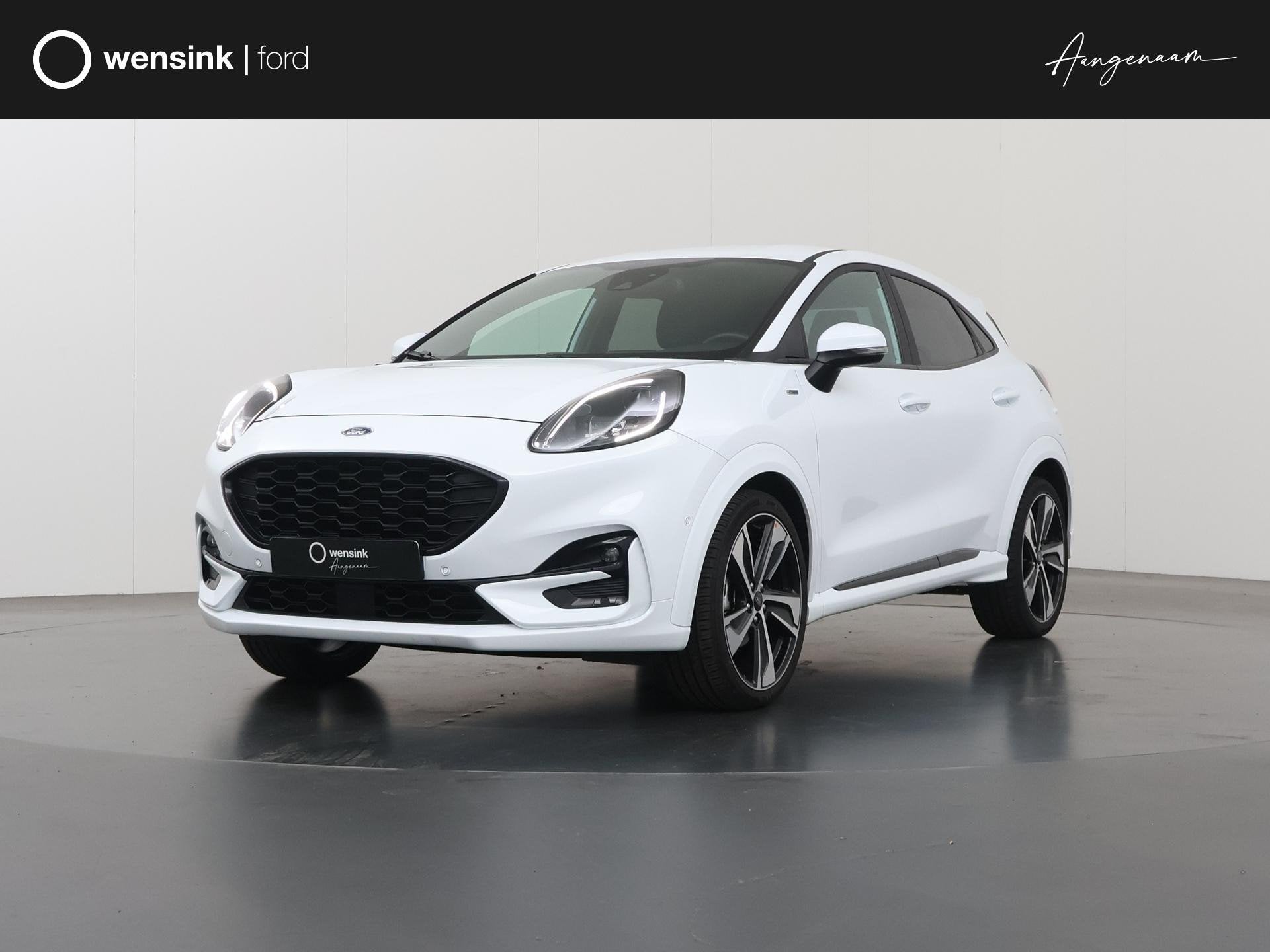 Ford Puma 1.0 EcoBoost Hybrid ST-Line X | Navigatie | Parkee, Auto's, Ford, 125 pk, 1298 kg, Leder en Stof, Wit