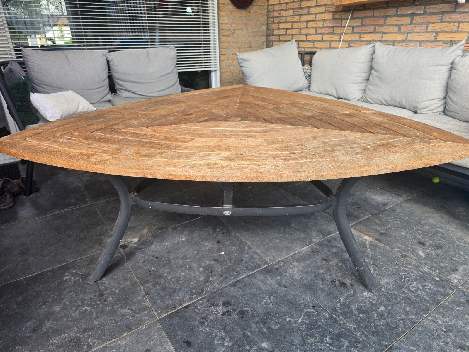 Hartman tuintafel 170x170, Ophalen, Gebruikt, Hout