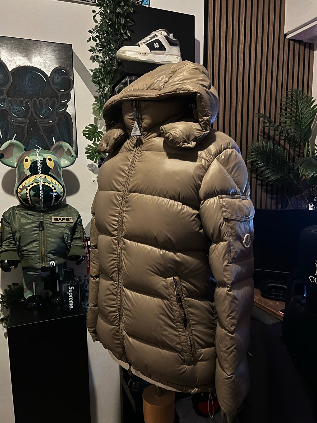 Moncler Maya, Kleding | Heren, Ophalen of Verzenden, Zo goed als nieuw, Maat 52/54 (L), Bruin