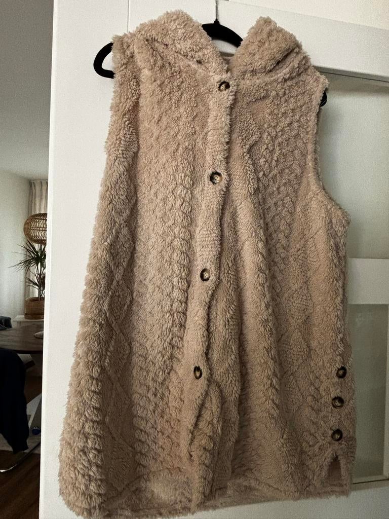 Bodywarmer met capuchon, Ophalen of Verzenden, Gedragen, Maat 46/48 (XL) of groter, Beige