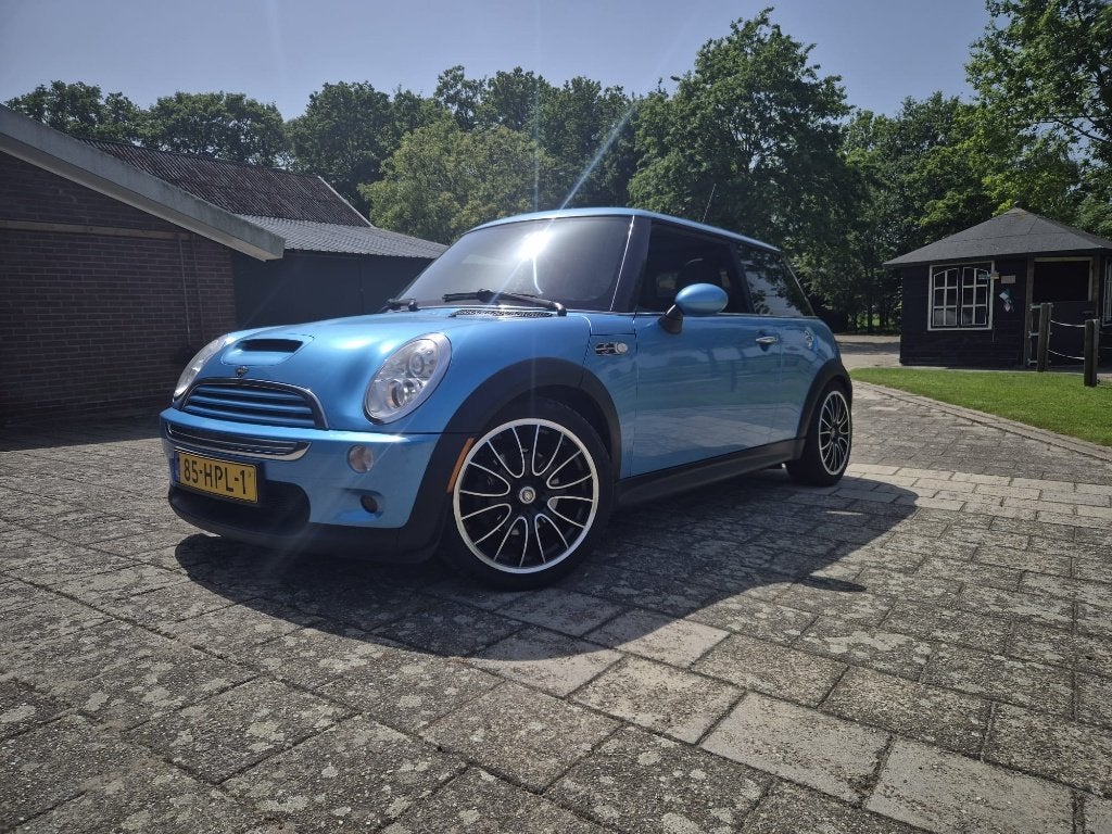 Mini Cooper 1.6s R53  automaat   bj.2005   km.150000   170pk, Zwart, 4 cilinders, Leder, Particulier