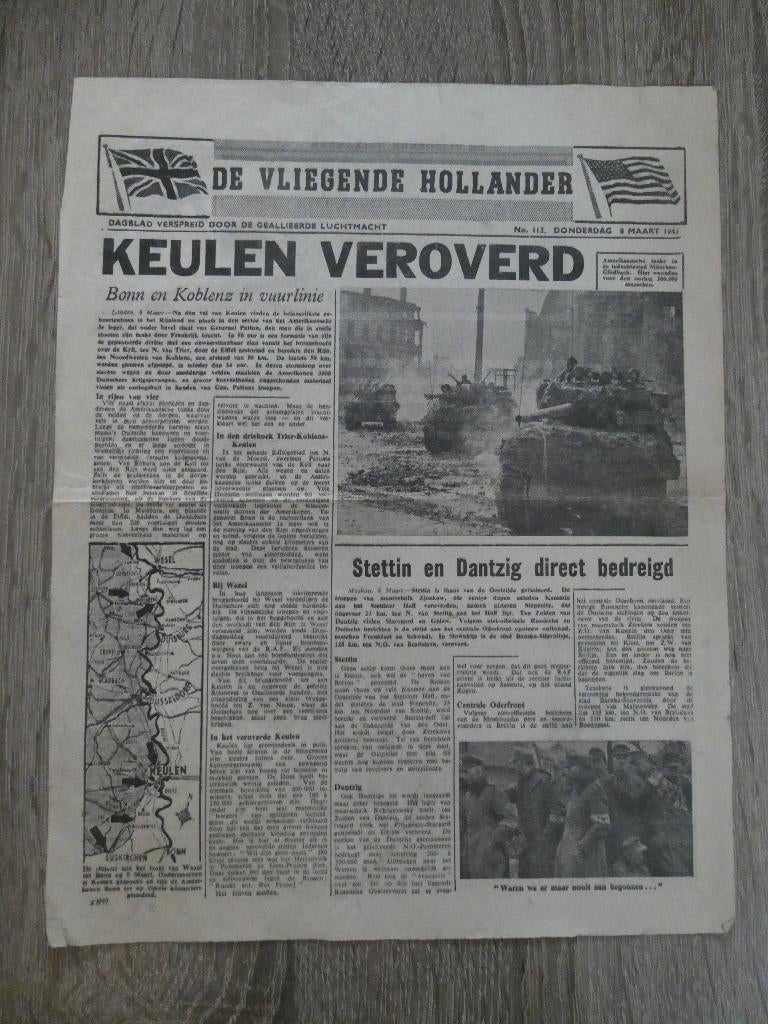 De vliegende Hollander No. 113 - 8 Maart 1945., Verzamelen, Militaria | Tweede Wereldoorlog, Ophalen of Verzenden, Landmacht, Nederland