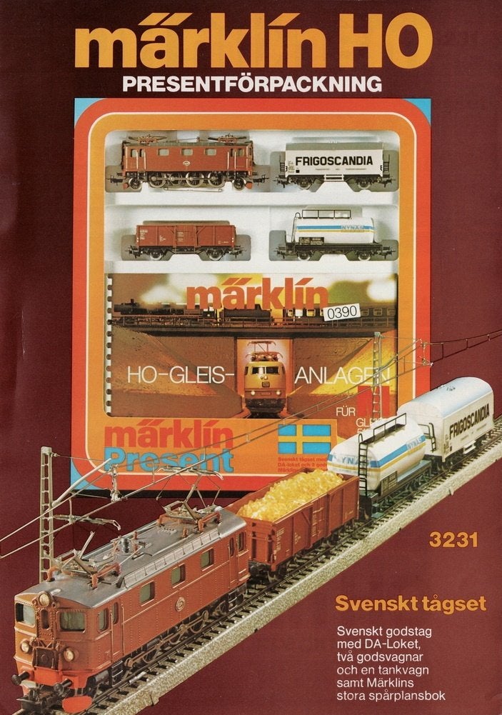 Märklin folder - Märklin set 3231 alleen voor Zweedse markt, Wisselstroom, Verzenden, Boek, Tijdschrift of Catalogus, Zo goed als nieuw
