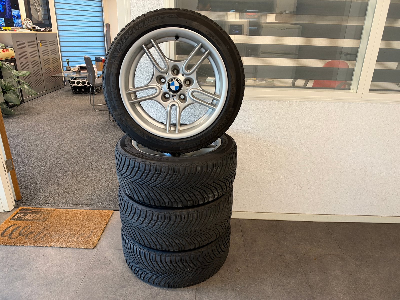 17” Originele M Style 66 Breedset met Michelins !E36 E46 E39, Auto-onderdelen, Gebruikt, Velg(en), 17 inch, Ophalen of Verzenden