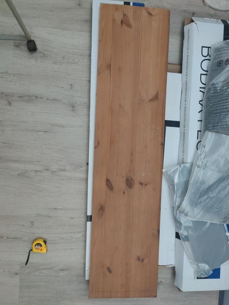 Smal Massief houten werkblad beuken 32x132 cm, Ophalen