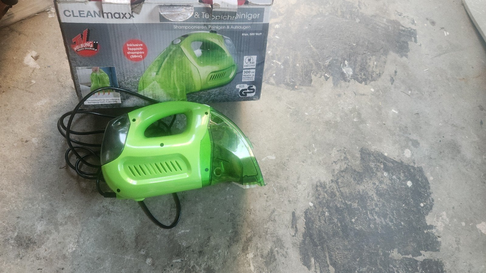 Clean Maxx Tapijt- en Autobekledingreiniger / stofzuiger, Overige merken, Ophalen of Verzenden, Zo goed als nieuw, Reservoir