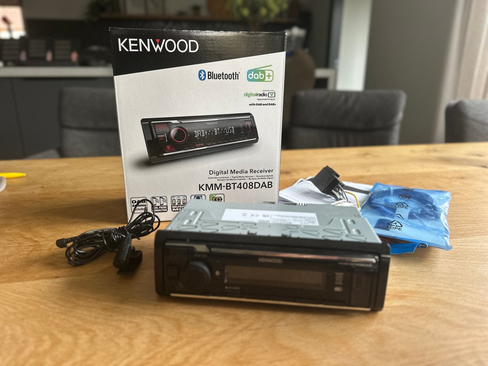 Kenwood KMM-BT408DAB Digital Media Receiver, Ophalen, Nieuw