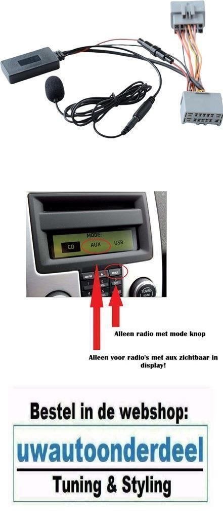 Bluetooth Adapter Voor Volvo S60 Carkit Streaming Muziek Aux, A.parts@hotmail.nl, Trasmolenlaan 12 3447 GZ Woerden, Verzenden