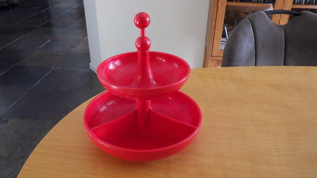 mooie retro snackschaal uit jaren zeventig, Ophalen of Verzenden, Huis en Inrichting