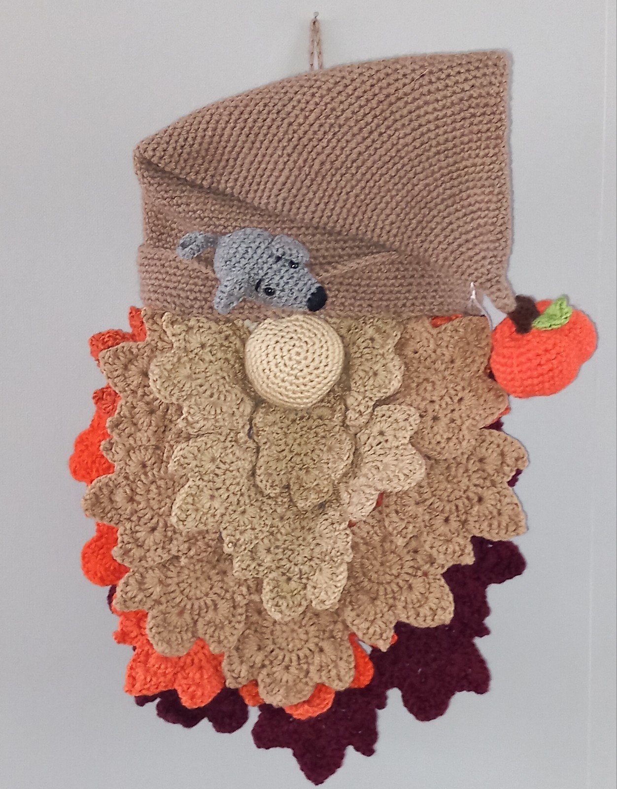 Gehaakte Herfstkabouter Wanddecoratie, Nieuw, Ophalen of Verzenden, Overige materialen, Knutselwerk