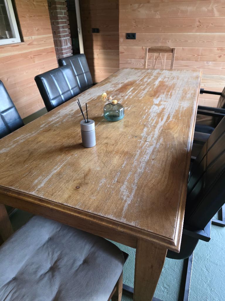 Tafel, Huis en Inrichting, Tafels | Eettafels, Ophalen, Gebruikt, 200 cm of meer, 50 tot 100 cm