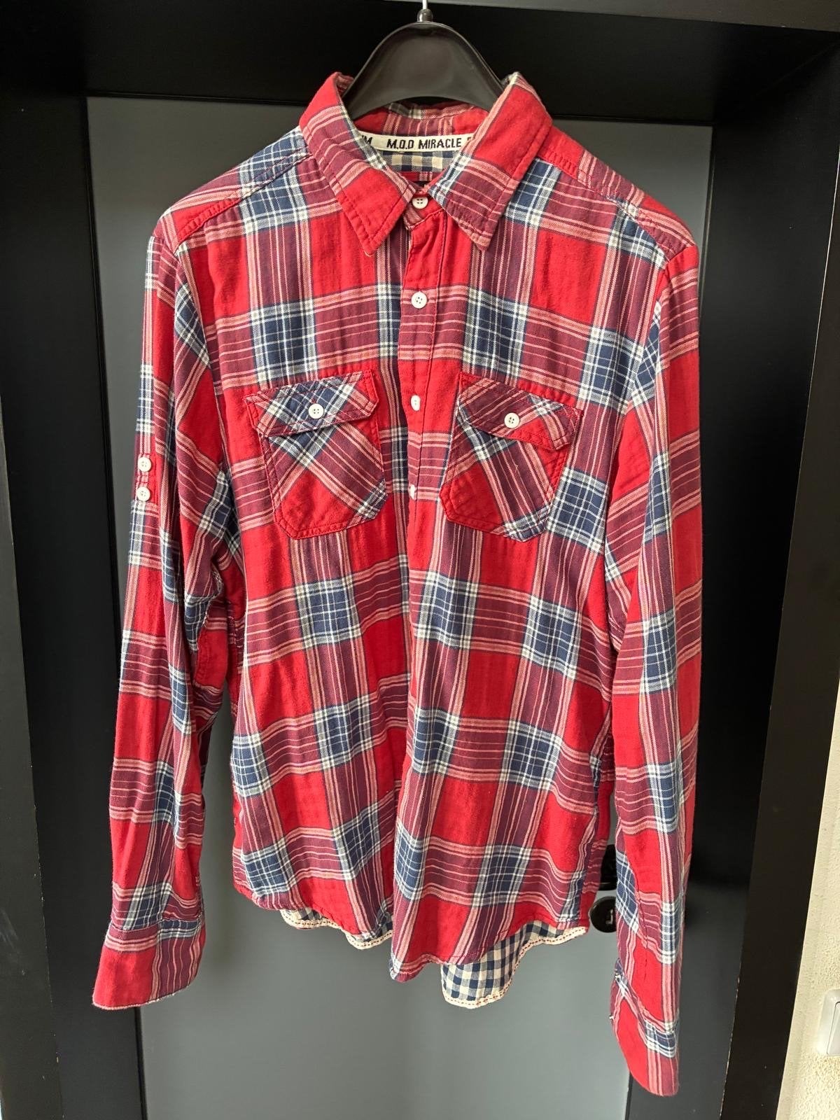 M.O.D. Miracle of Denim geruit overhemd - rood/blauw, Ophalen of Verzenden, Zo goed als nieuw, Rood, Overige halswijdtes