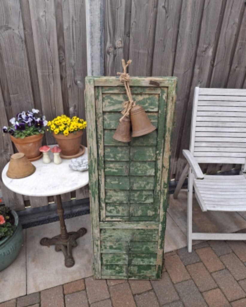 Prachtig Frans Groen Decoratie Luik met Klokken ** Mimosa **, Tuin en Terras, Ophalen, Gebruikt