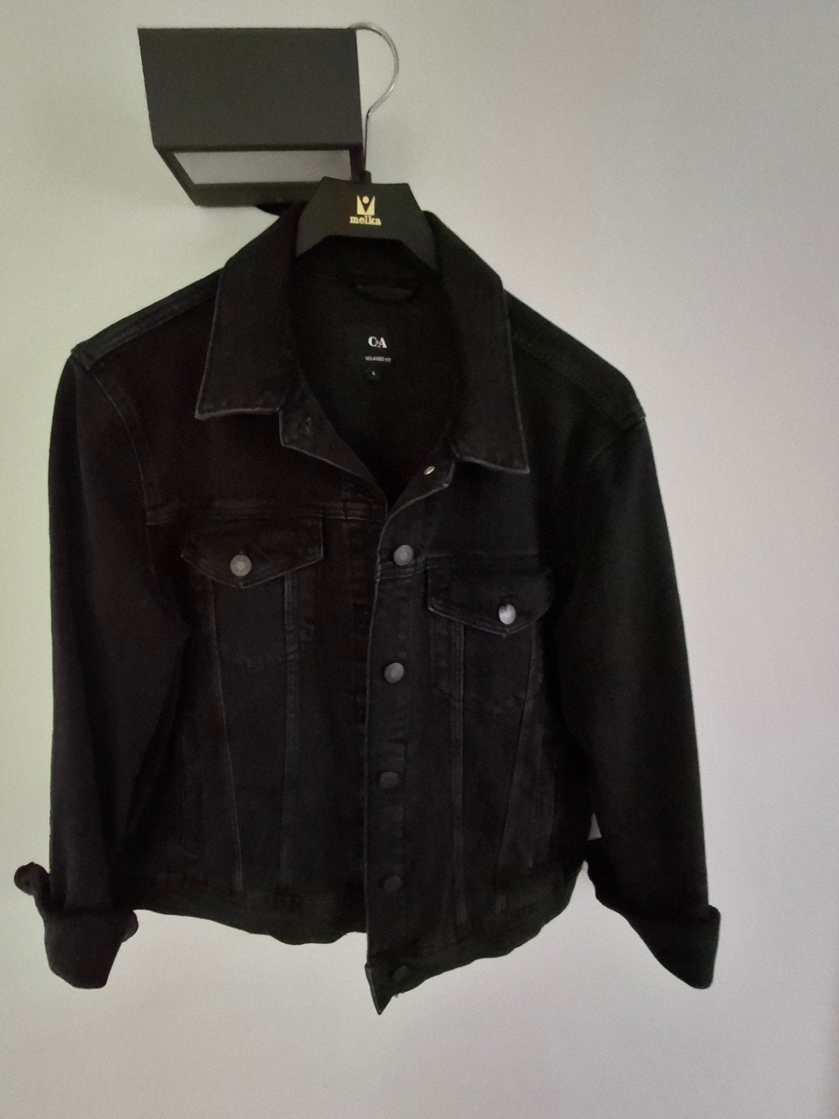 Zwart spijkerjack, Kleding | Dames, Zwart, Maat 42/44 (L), Ophalen of Verzenden, Zo goed als nieuw