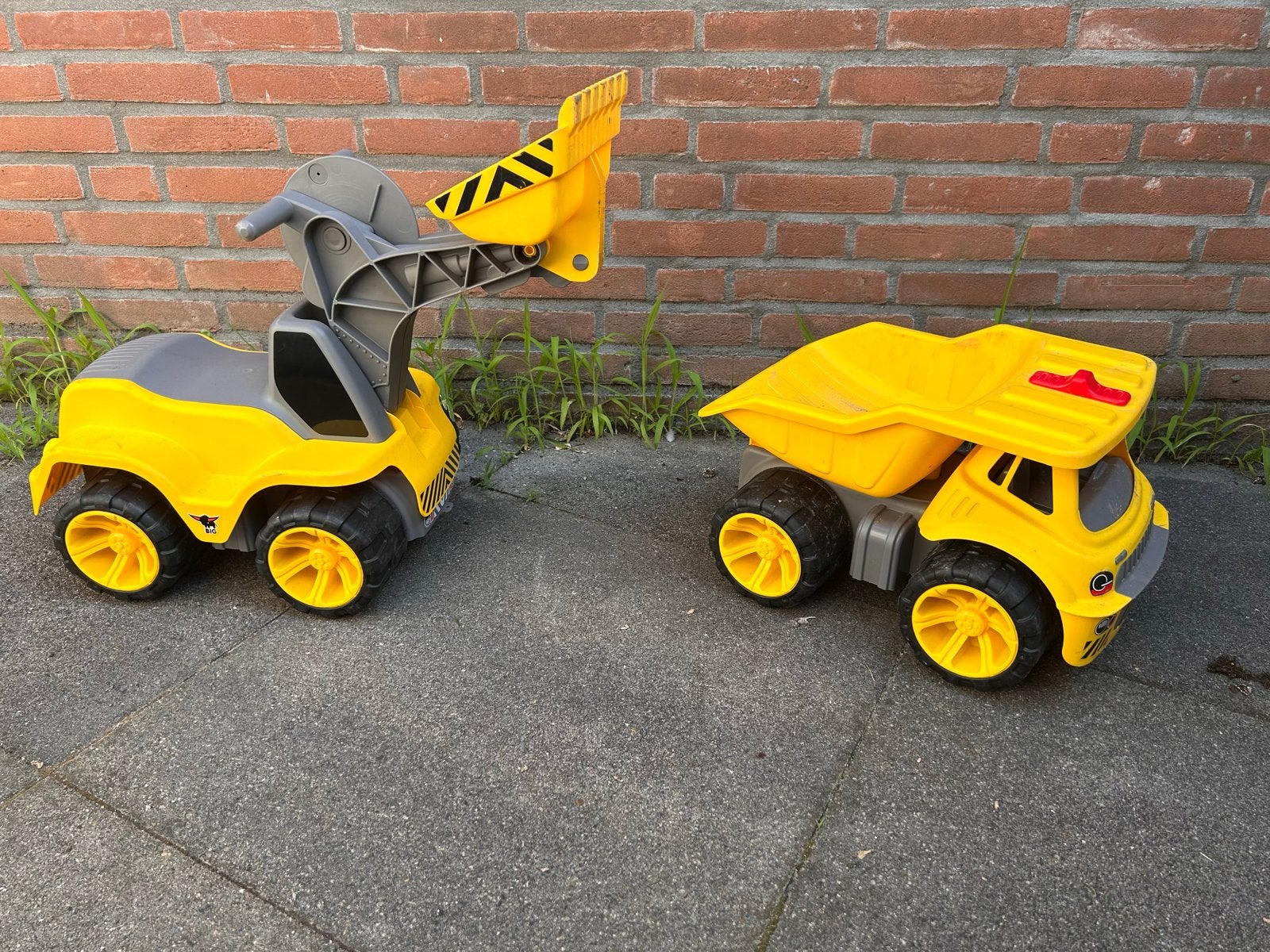 BIG Bobby graafmachine + kiepwagen, Ophalen, Zo goed als nieuw, Overige typen