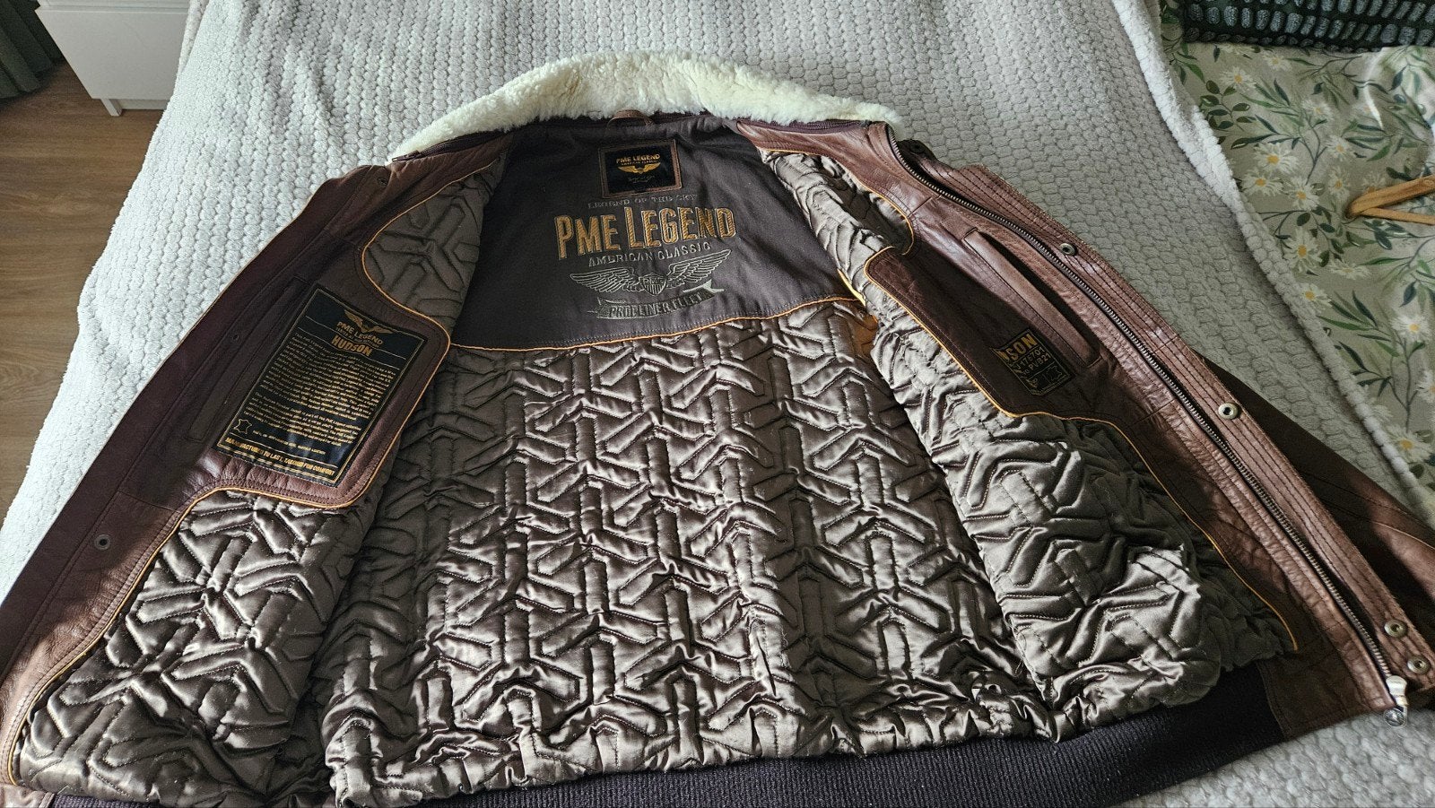 PME LEREN BOMBER HUDSON, Kleding | Heren, PME   HUDSON, Bruin, Overige maten, Ophalen of Verzenden