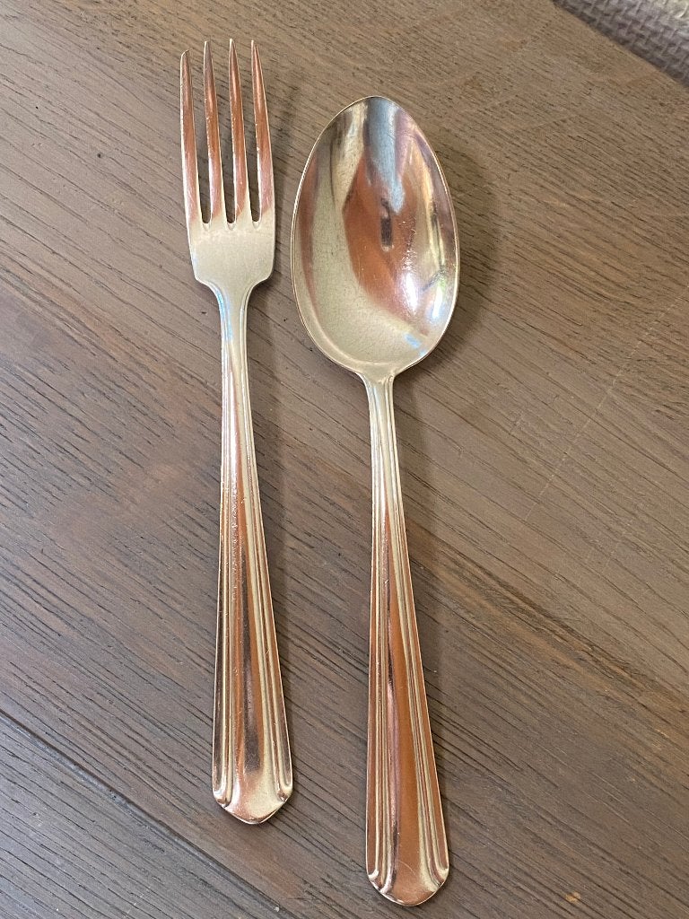 Antieke Wellner 90 Art Deco bestekset 2 delig 1925, Ophalen of Verzenden