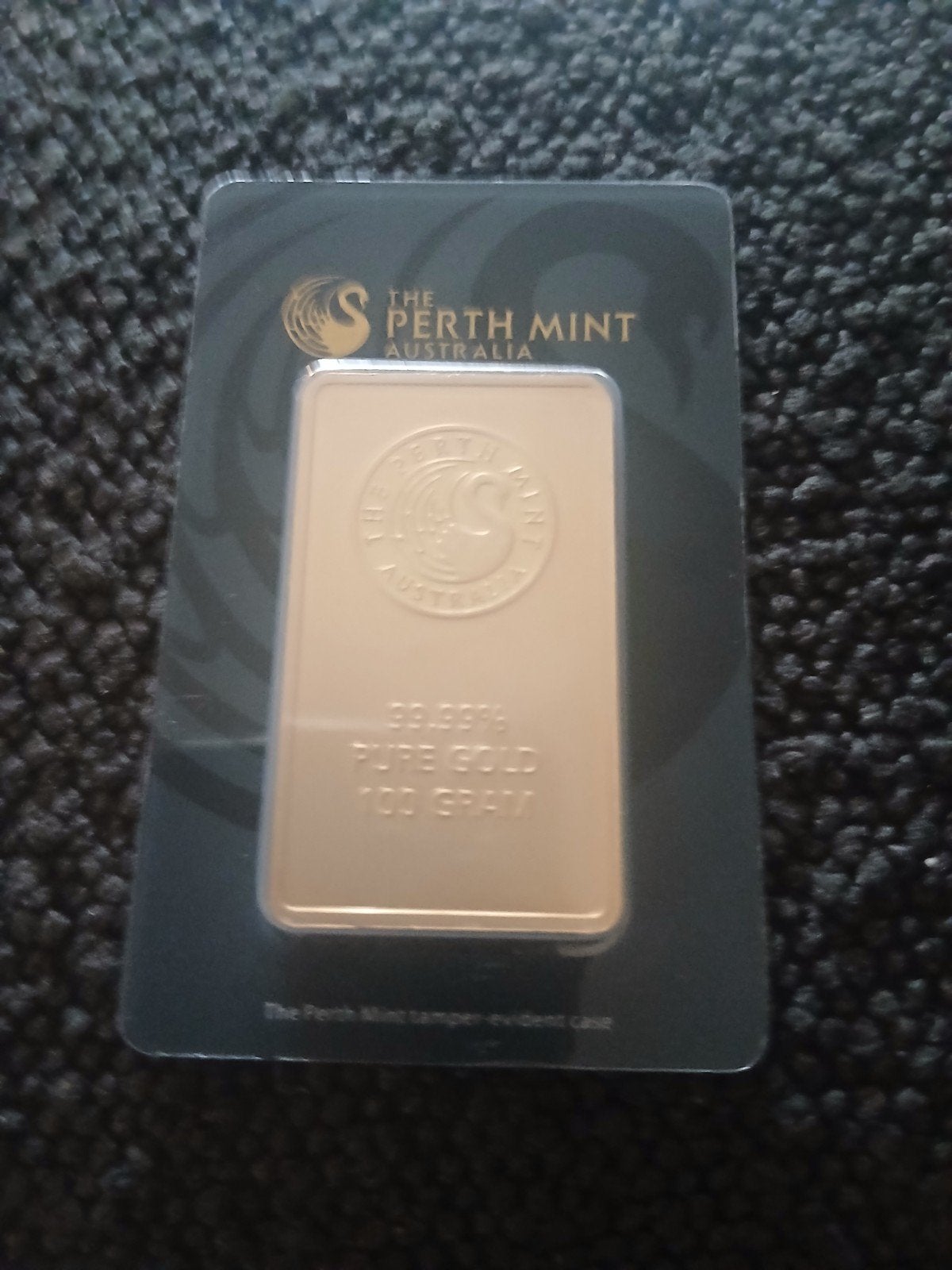 Goudbaar 100 gram The Perth Mint, Ophalen, Goud
