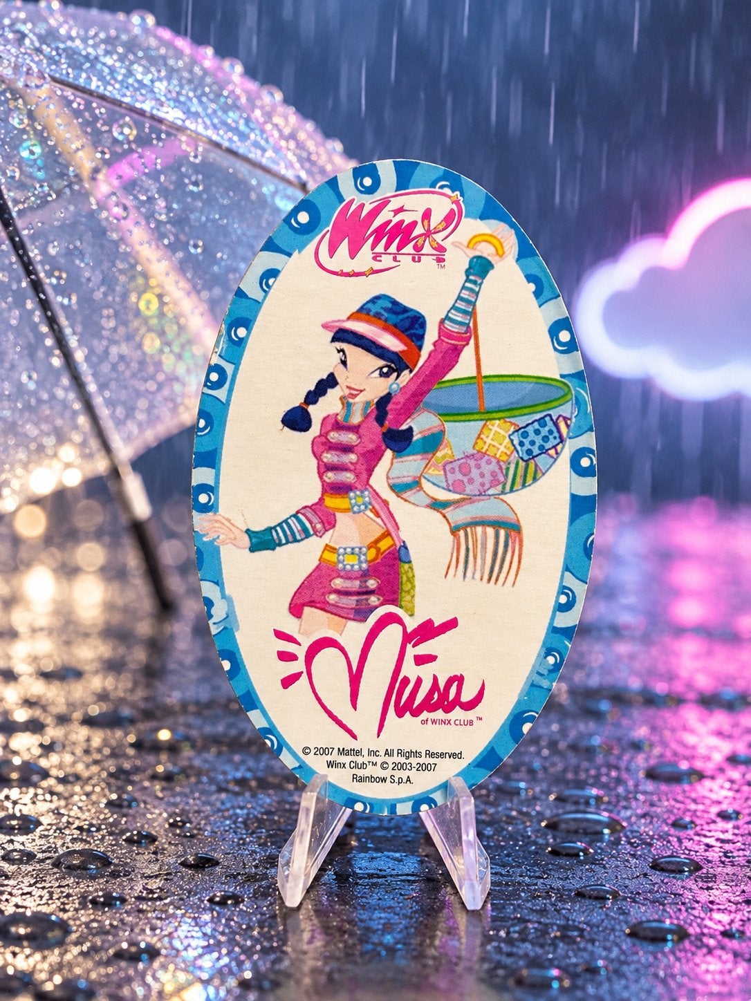 Winx Club Musa Umbrella poppen pop kaartje Mattel, Ophalen of Verzenden, Zo goed als nieuw, Accessoires