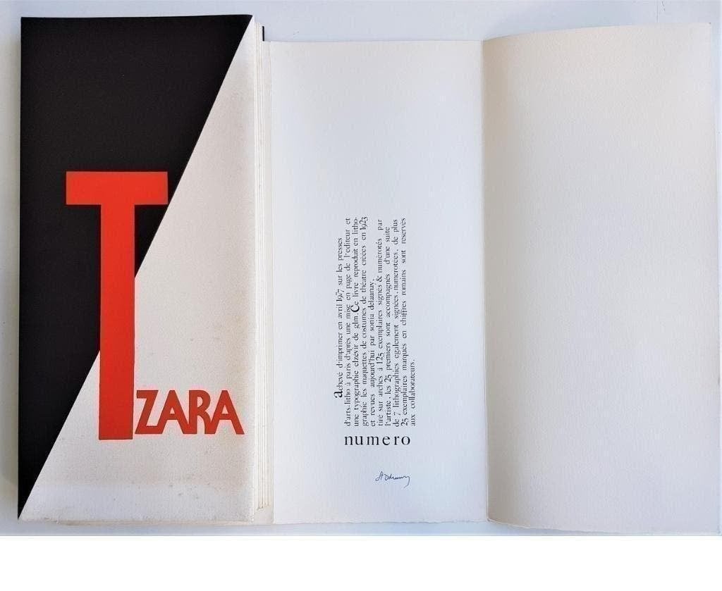 Sonia Delaunay -Le coeur a gaz-1977-12 Lithos Tristan Tzara, Ophalen of Verzenden