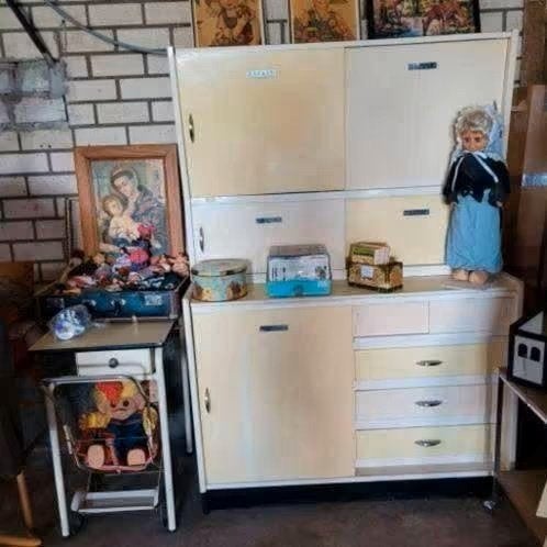 Kleine keukenkast jaren 50 of 60, Ophalen, Gebruikt, 50 tot 100 cm, 25 tot 50 cm