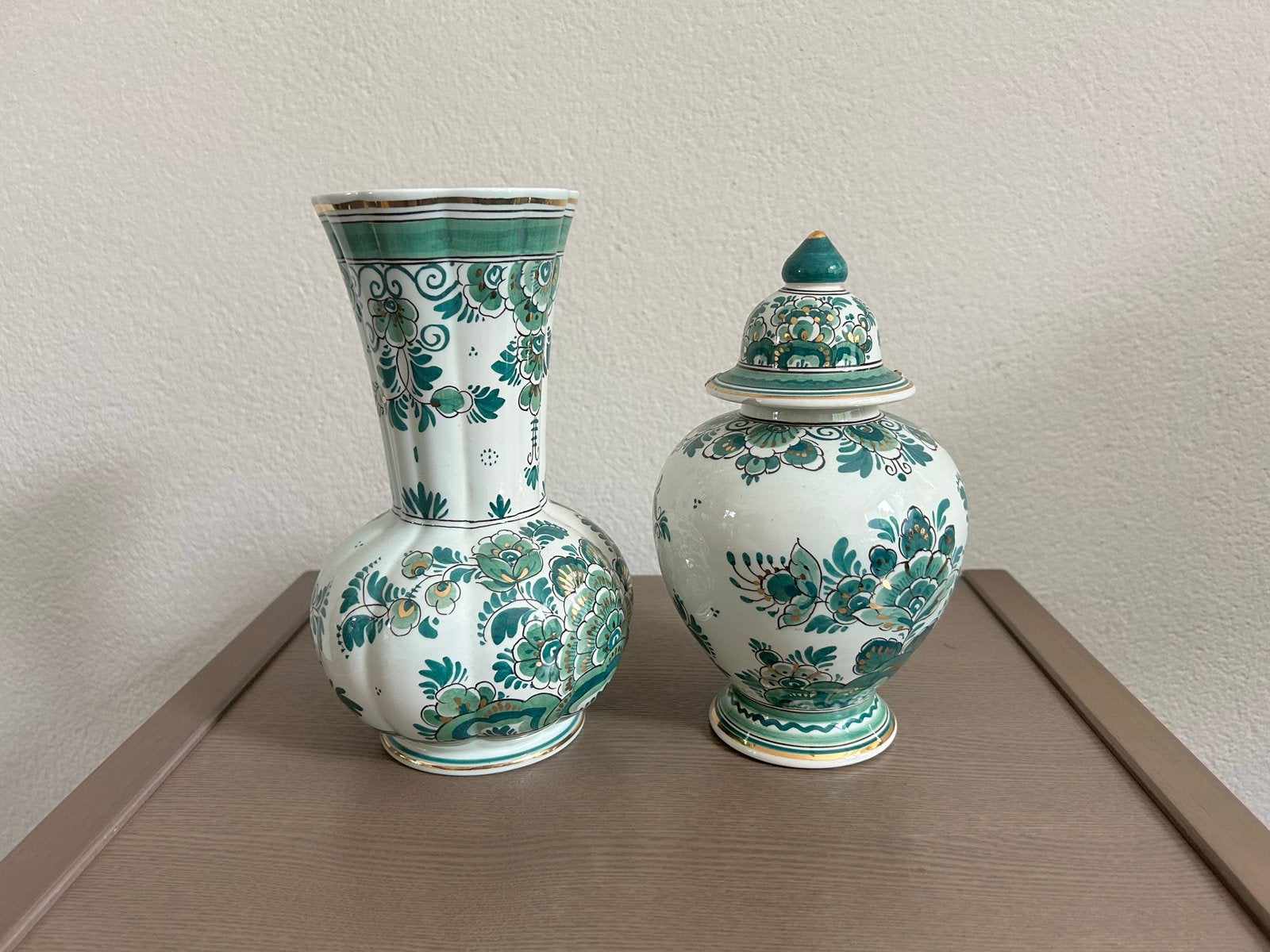 Velser Delfts groen kaststel, Antiek en Kunst, Ophalen