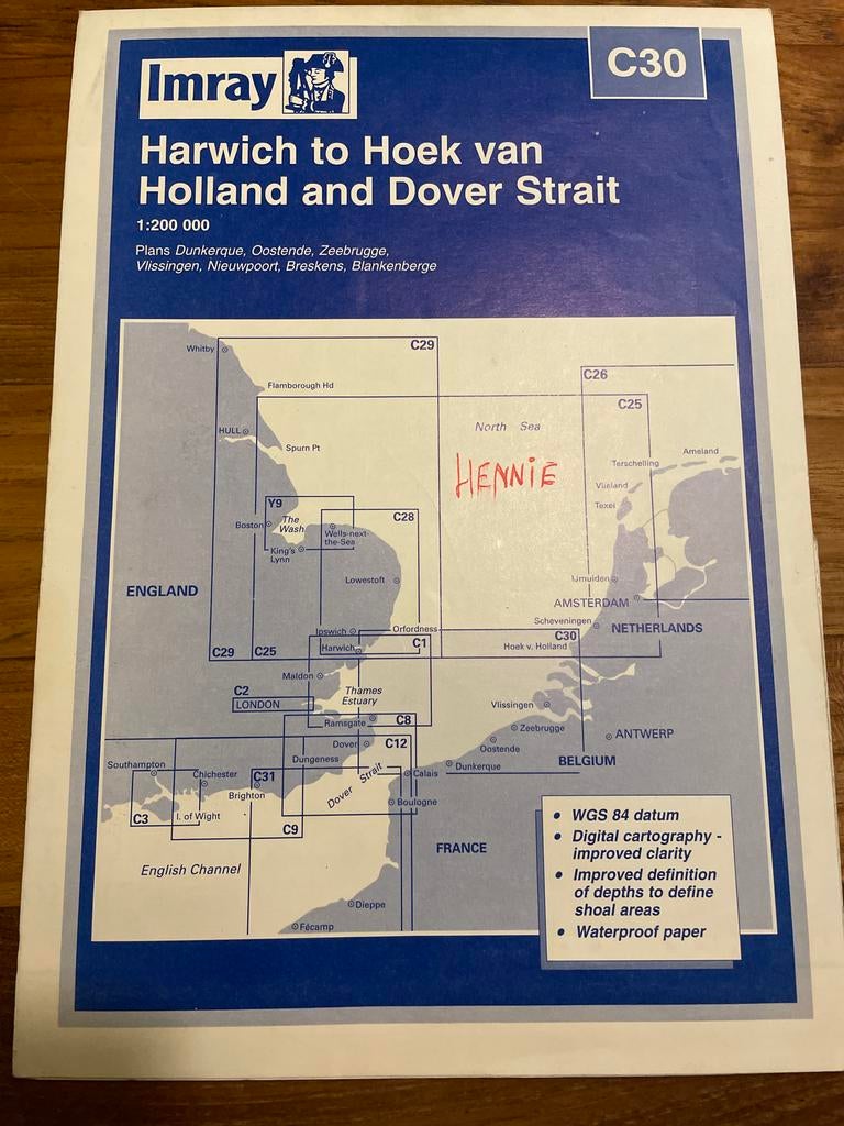 Imray C30 Zeekaart Dover Strait, Verzenden, 2000 tot heden, Europa Overig, Landkaart