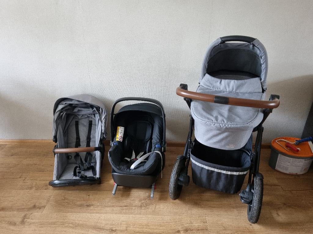 Kinderwagen 3 in 1, Gebruikt, Verstelbare duwstang, Combiwagen, Ophalen